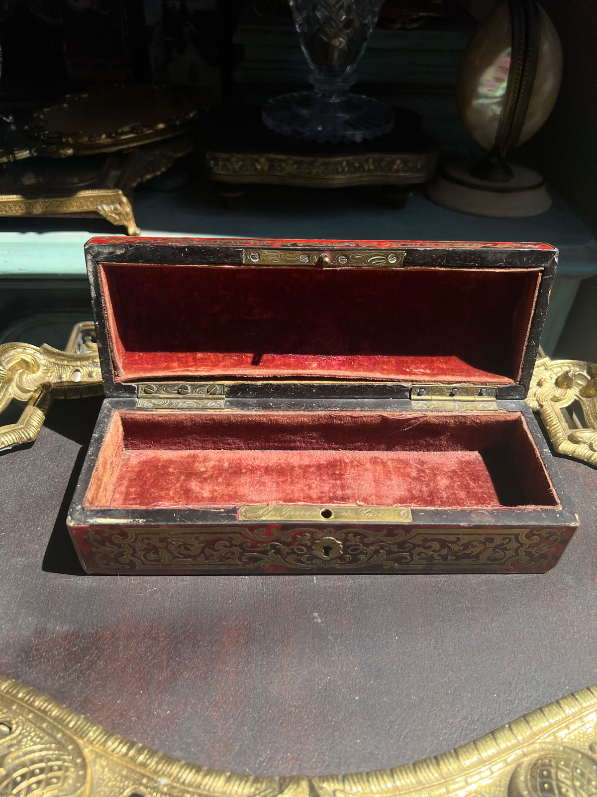 19th Century French Napoleon III tortoiseshell Boulle Domed style Casket - Alphonse Giroux, Paris